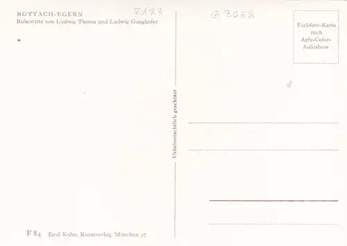 Rottach-Egern, Gräber von Ganghofer und Thoma ngl G3658