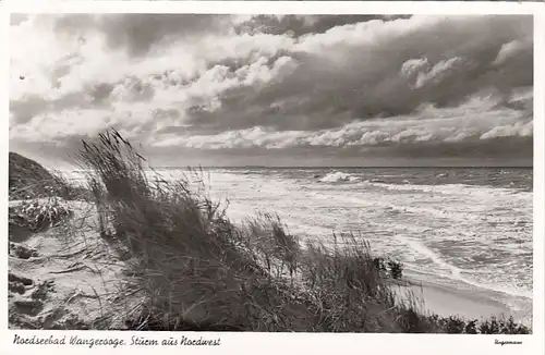 Nordseebad Wangerooge, Sturm aus Nordwest gl1961 G4010