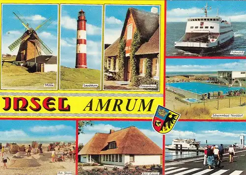 Nordsee-Insel Amrum, Mehrbildkarte ngl G1138
