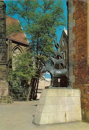 Bremen, Denkmal Bremer Stadtmusikanten gl1980 F8319