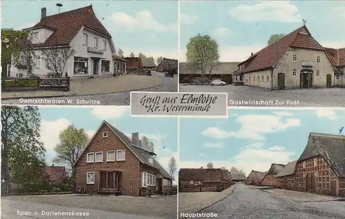 Elmlohe Kr.Wesermünde, Mehrbildkarte, Gastwirtschaft ngl F8506