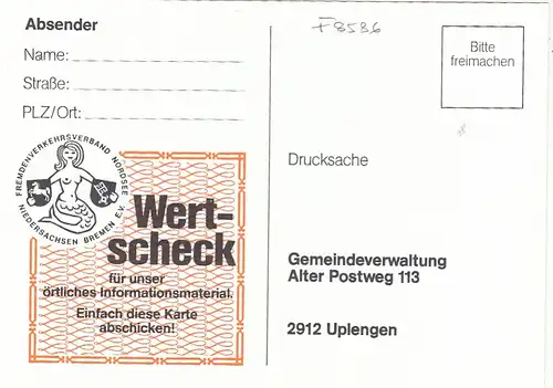Uplengen, Werbekarte ngl F8586