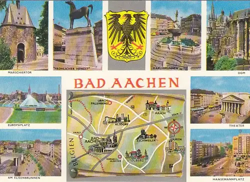 Bad Aachen, Mehrbildkarte ngl G1274