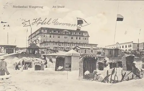 Nordseebad Wangerooge, am Strand glum 1910? F8620