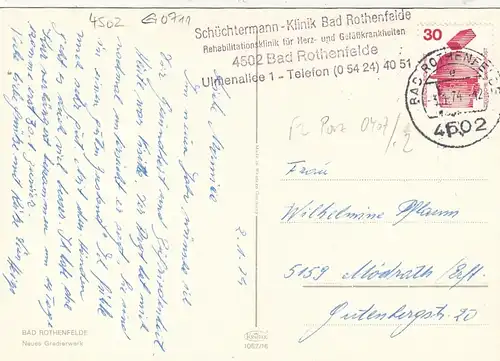Bad Rothenfelde, Teutoburger Wald, neues Gradierwerk gl1974 G0711