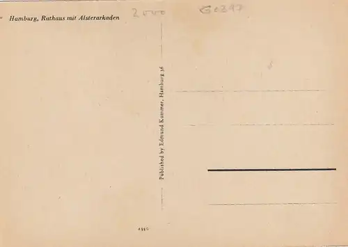 Hamburg, Rathaus mit Alsterarkaden ngl G0397