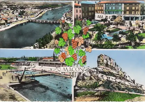 Macon (S.-et-L.) Mehrbildkarte gl1957 G1360