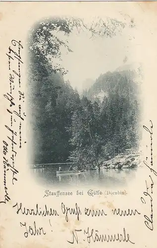 Stauffensee bei Gütle (Dornbirn), Vorarlberg glum 1900? F9523