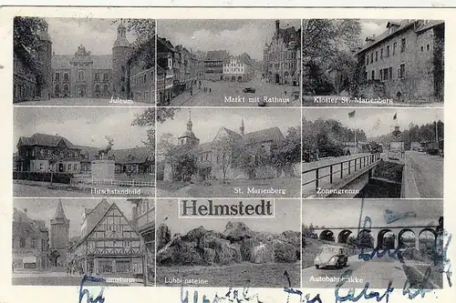 Helmstedt, Mehrbildkarte gl1954 G1967