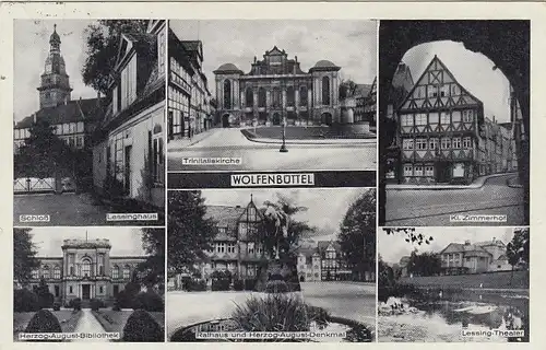 Wolfenbüttel, Mehrbildkarte gl1940 G1977