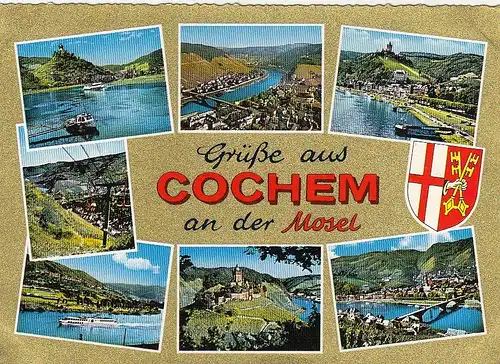 Cochem a.d. Mosel, Mehrbildkarte ngl G3932