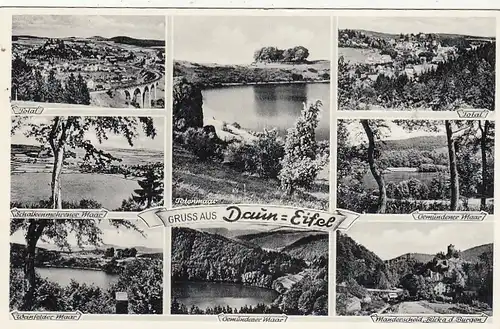 Daun/Eifel, Mehrbildkarte gl1957 G3988