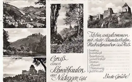 Nideggen Eifel, Mehrbildkarte für Schreibfaule ngl G0810