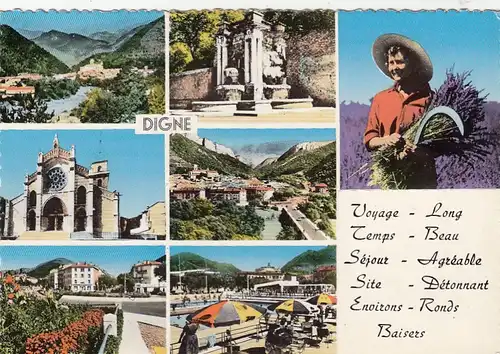 Digne (B.-A.), Mehrbildkarte ngl G0863