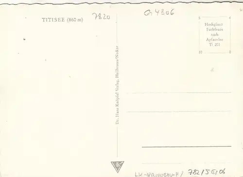 Titisee, Schwarzwald, Mehrbildkarte ngl G4306