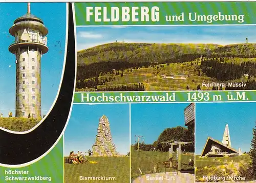 Feldberg, Schwarzwald, Mehrbildkarte gl1984 G4312