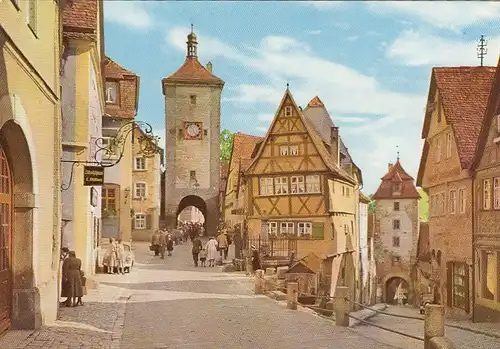 Rothenburg o.T., Plönlein mit dem Sieberturm ngl G1453