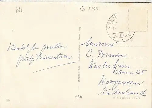 Gruss mit Bub und Margeriten glum 1960? G1463