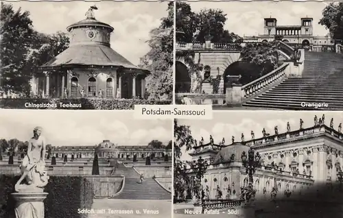 Potsdam-Sanssouci, Mehrbildkarte gl1960? F8817