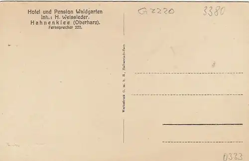 Hahnenklee, Oberharz, Hotel Waldgarten ngl G2220