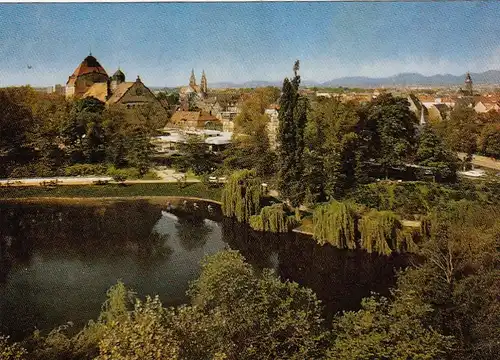 Landau (Pfalz) Ostpark, Weiher mit Festhalle ngl G1504