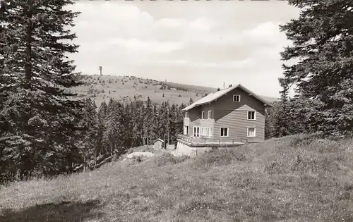 Lörracher Ski-Haus mit Blick zum Feldberg im Schwarzwald gl1966? F9718