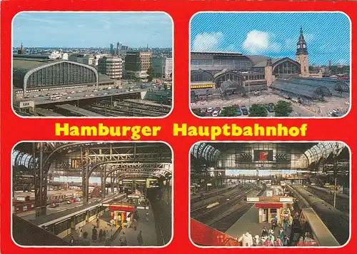 Hamburg, Hauptbahnhof, Mehrbildkarte ngl G0956
