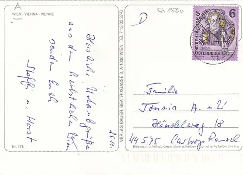 Wien, Mehrbildkarte glum 1980? G1560