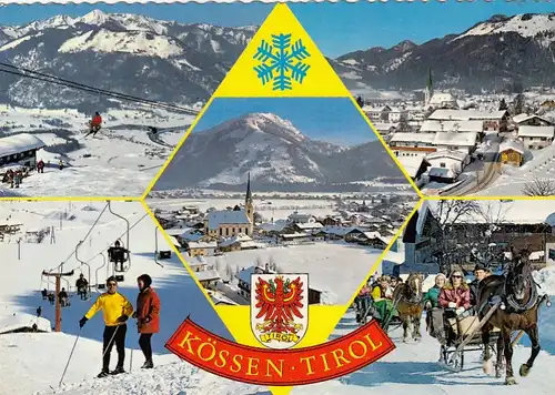 Kössen, Tirol, Mehrbildkarte glum 1970? G4417