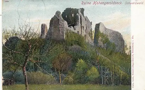 Ruine Hohengeroldseck, Schwarzwald glum 1910? F9794