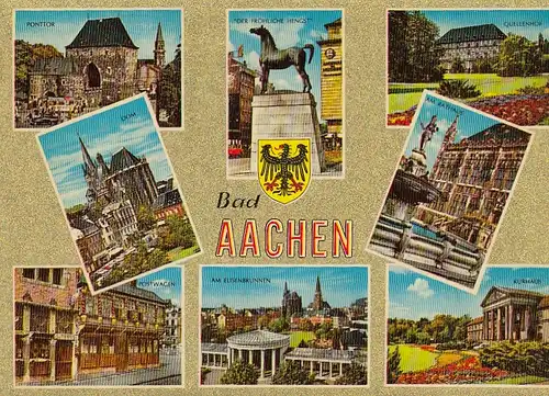Bad Aachen, Mehrbildkarte ngl G1624