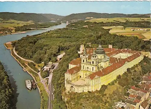 Melk an der Donau, Wachau, Benediktinerstift, Luftbild ngl G1068