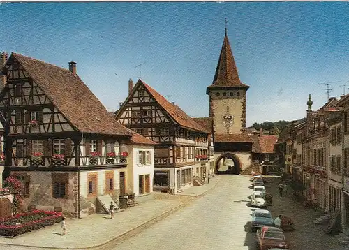 Gengenbach, Kinzigtal, Schwarzwald, beim Obertor gl1976 G4245