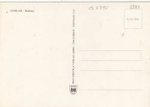 Goslar, Harz, Rathaus ngl G2395