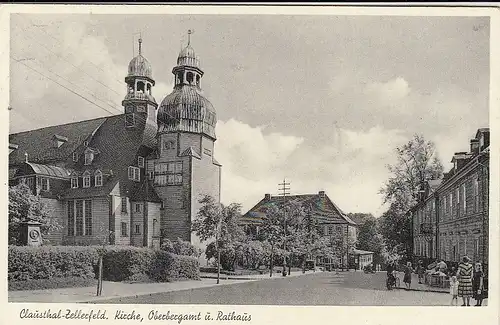 Clausthal-Zellerfeld, Oberbergamt und Rathaus gl1957 G2355