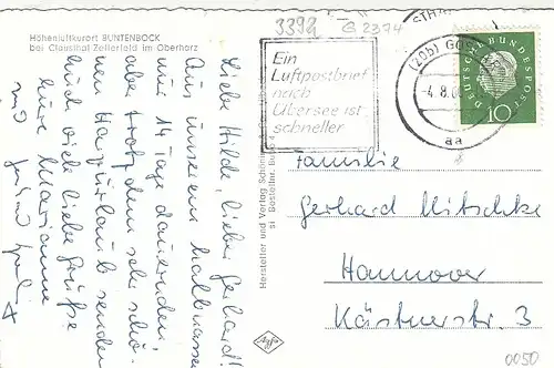 Buntenbock, Oberharz, Teilansicht glum 1960? G2374