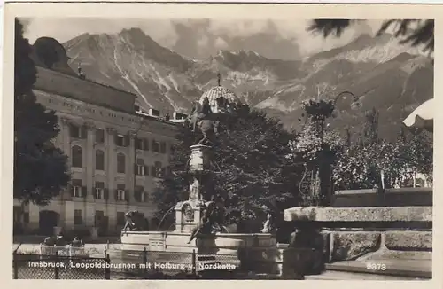 Innsbruck, Tiirol, Leopoldsbrunnen mit Hofburg u.Nordkette gl1938 G4533