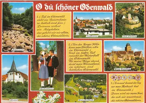 O du schöner Odenwald, Mehrbildkarte ngl G1139