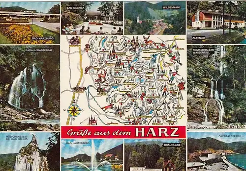 Grüße aus dem Harz, Mehrbildkarte ngl G2403