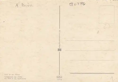 Linz, Oberösterreich, Donau-Anlegestelle, Blick >Mühlviertel ngl G0776