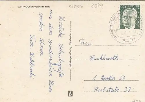 Wolfshagen, Oberharz, Mehrbildkarte ngl G2423