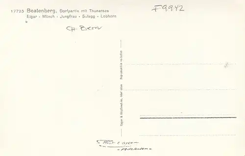 Beatenberg, Thunersee, Schreckhorn u.a. ngl F9942