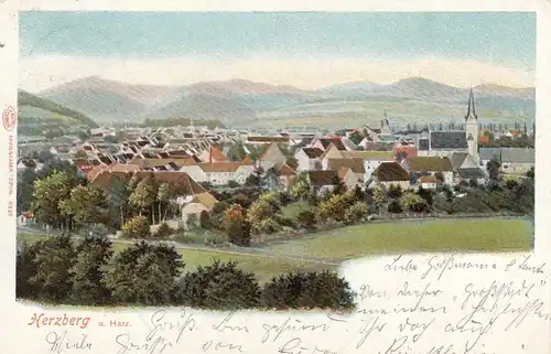 Herzberg a.Harz, Panorama, Litho gl1902 G2516