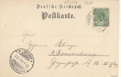 Gruss aus Königskof im Sieberthal gl1899 G2554