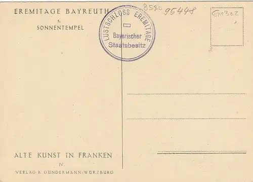 Bayreuth, Eremitage, Sonnentempel ngl G1302