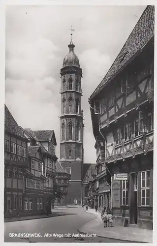 Braunschweig, Alte Wage mit Andreasturm ngl G1837