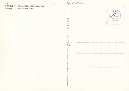 Norge, Hammerfest, Utsikt over byen ngl G1334