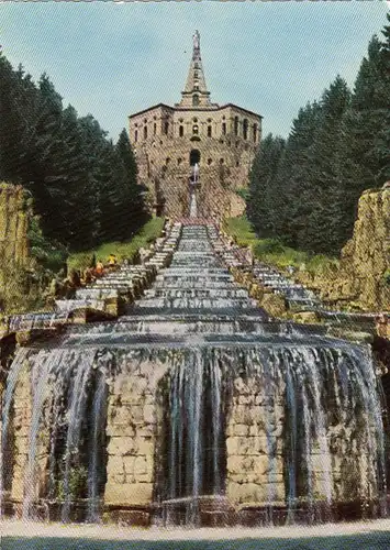 Kassel, Wilhelmshöhe. Herkules mit Kaskaden gl1959 F9252