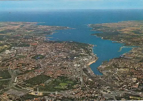 Landeshauptstadt Kiel, Stadt und Förde, Ostsee, Luftbild ngl G0948
