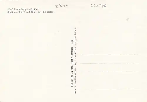 Landeshauptstadt Kiel, Stadt und Förde, Ostsee, Luftbild ngl G0948